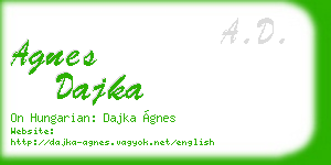 agnes dajka business card