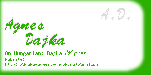 agnes dajka business card